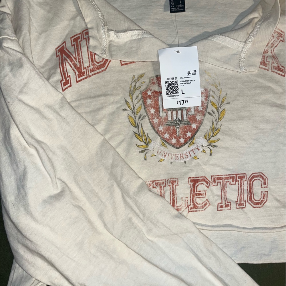 NWT F21 crop long sleeve